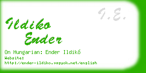 ildiko ender business card